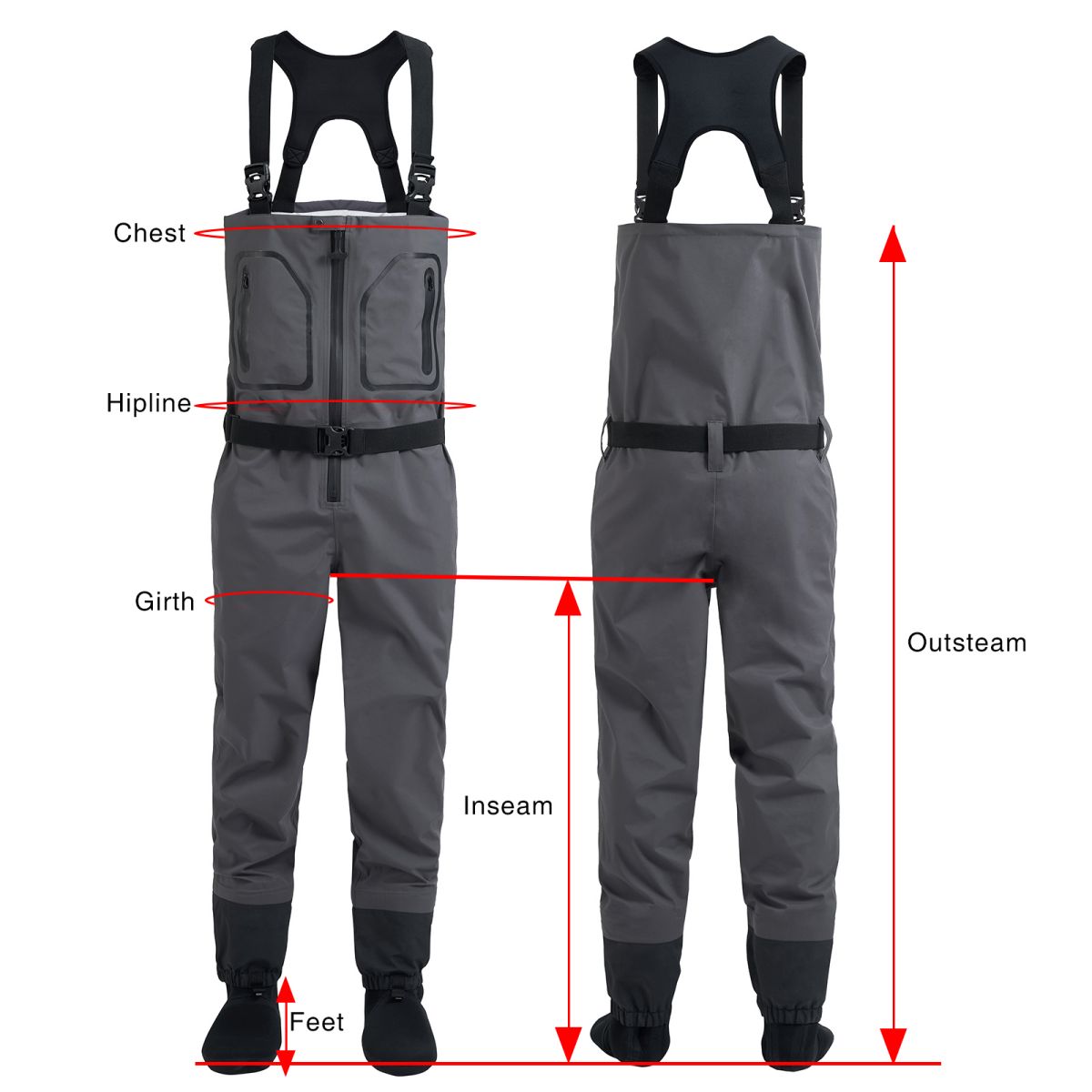 Ready to ship men's fishing chest waders